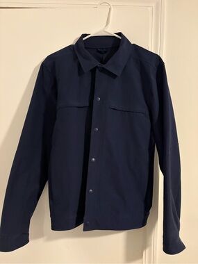 Men's Navy Button-Front Jacket